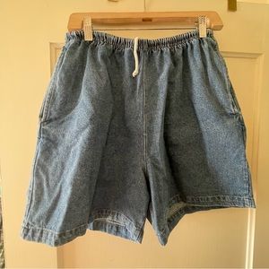 Elastic Waist Los Angeles Apparel denim shorts